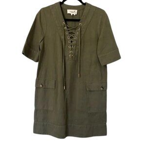 BA&SH Doris Dress in Green, Size Small